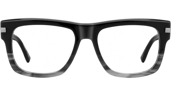 D2 0163 XOW Occhiali da Vista Corno Nero Grigio