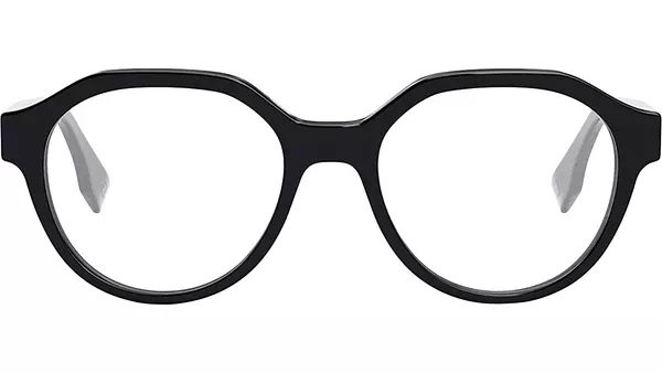 Fendi Bilayer Black Round Eyeglasses