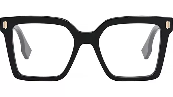 Fendi Bold Black Square Eyeglasses