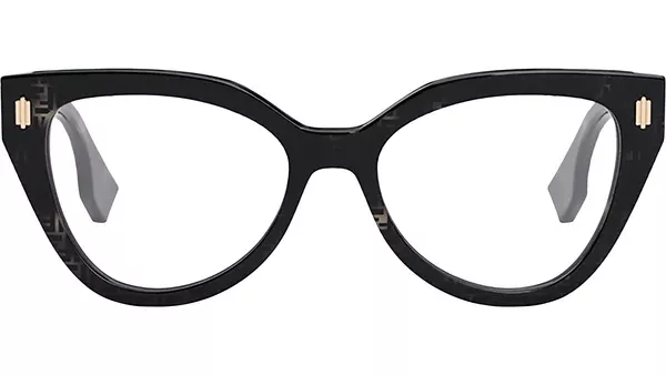 Fendi Bold Grey Oval Eyeglasses