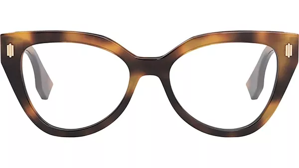 Fendi Bold Havana Oval Eyeglasses
