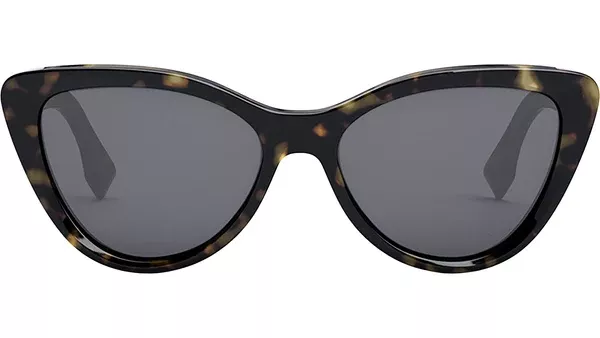 Lettering Dark Havana Cat Eye Sunglasses