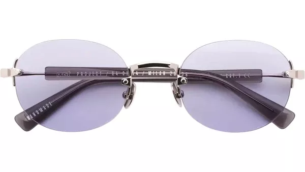 OLLI Silver Occhiali da Sole Ovali Acetato-Metallo